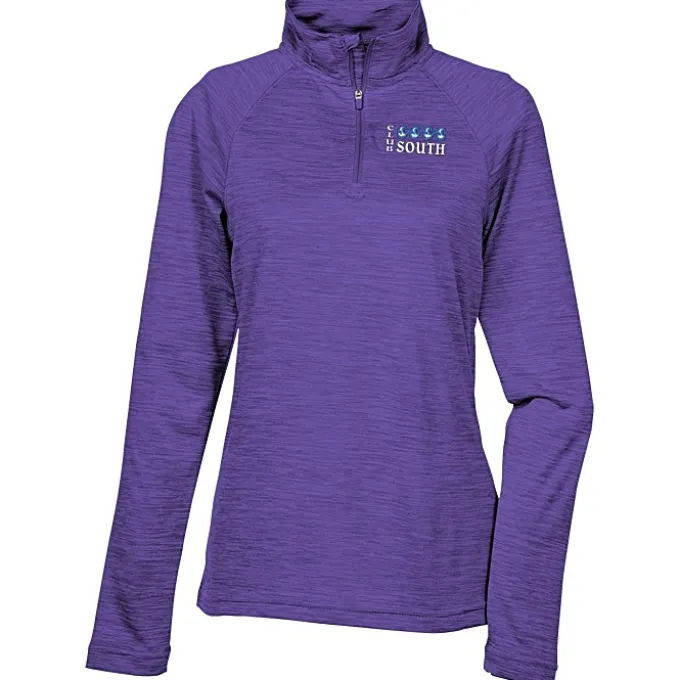 Space-Dyed 1/4-Zip Performance Pullover - Ladies' - Embroidered
