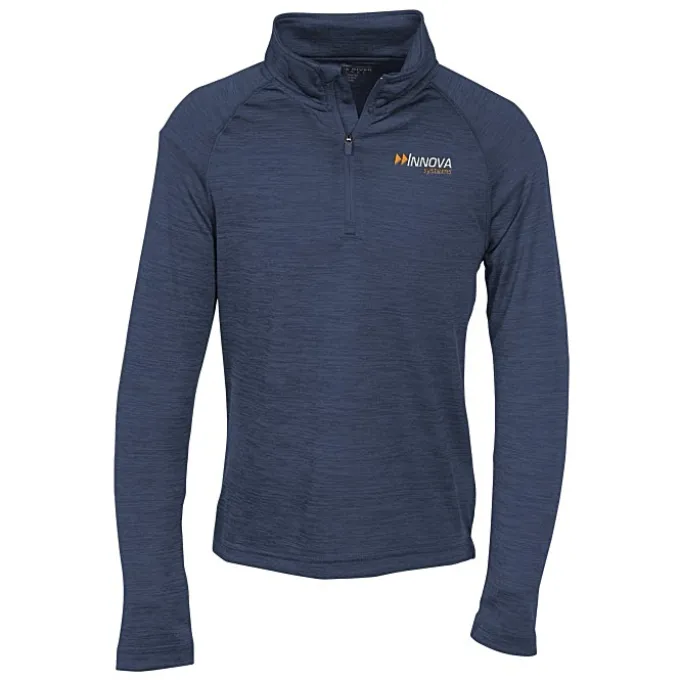 Space-Dyed 1/4-Zip Performance Pullover - Youth - Embroidered