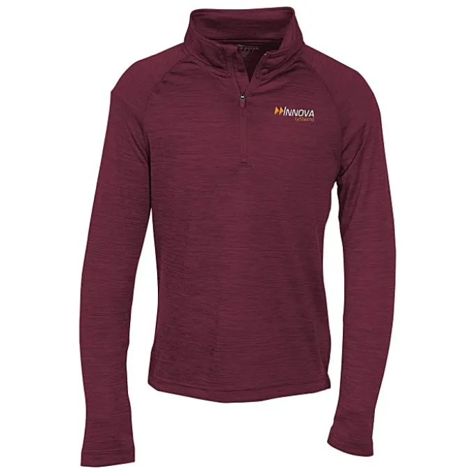Space-Dyed 1/4-Zip Performance Pullover - Youth - Embroidered