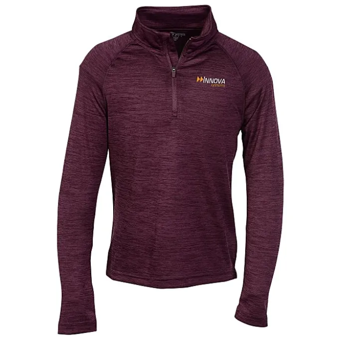 Space-Dyed 1/4-Zip Performance Pullover - Youth - Embroidered