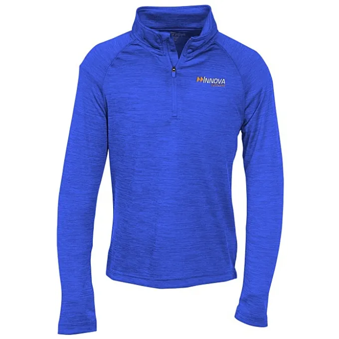 Space-Dyed 1/4-Zip Performance Pullover - Youth - Embroidered