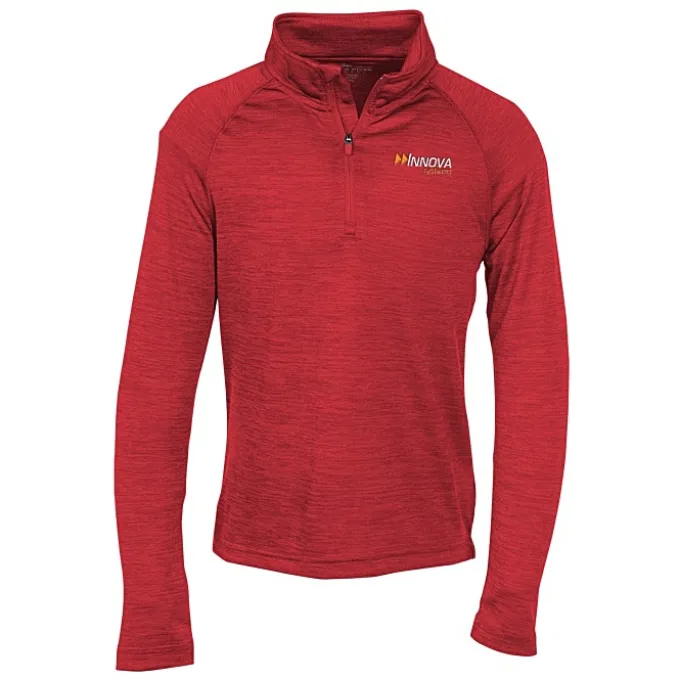 Space-Dyed 1/4-Zip Performance Pullover - Youth - Embroidered