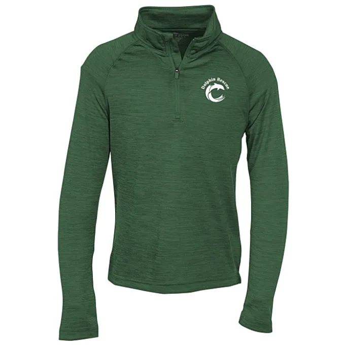 Space-Dyed 1/4-Zip Performance Pullover - Youth - Screen
