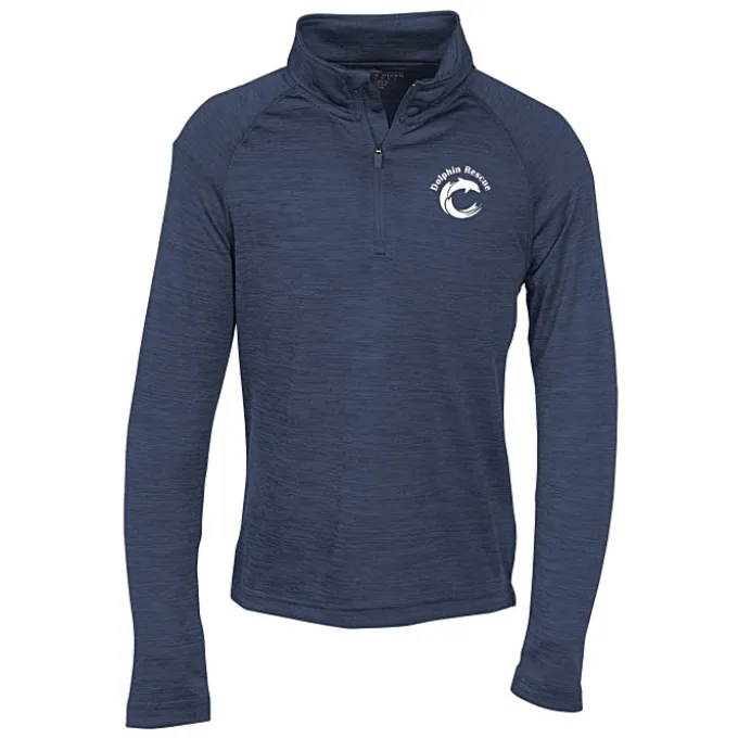 Space-Dyed 1/4-Zip Performance Pullover - Youth - Screen