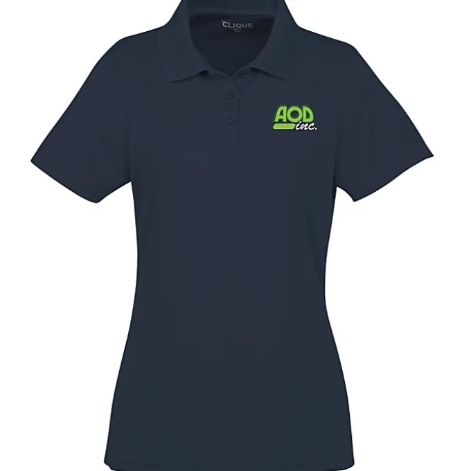 Spin Dye Pique Polo - Ladies' - Embroidered