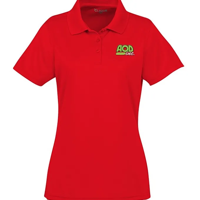 Spin Dye Pique Polo - Ladies' - Embroidered