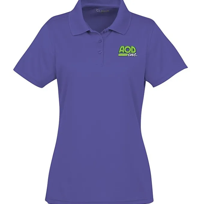 Spin Dye Pique Polo - Ladies' - Embroidered