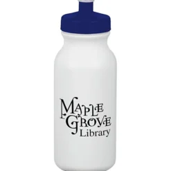 Sport Bottle with Push Pull Lid - 20 oz - White