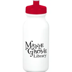 Sport Bottle with Push Pull Lid - 20 oz - White