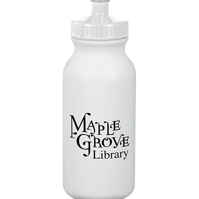 Sport Bottle with Push Pull Lid - 20 oz - White