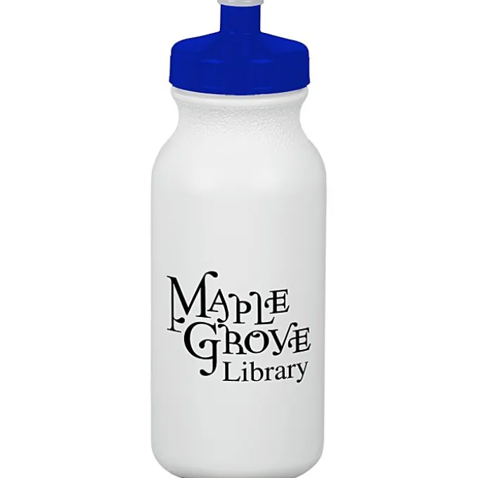 Sport Bottle with Push Pull Lid - 20 oz - White