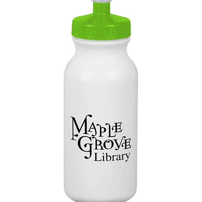 Sport Bottle with Push Pull Lid - 20 oz - White
