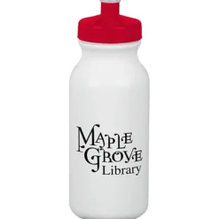 Sport Bottle with Push Pull Lid - 20 oz - White