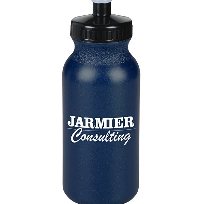 Sport Bottle with Push Pull Lid - 20 oz - Metallic