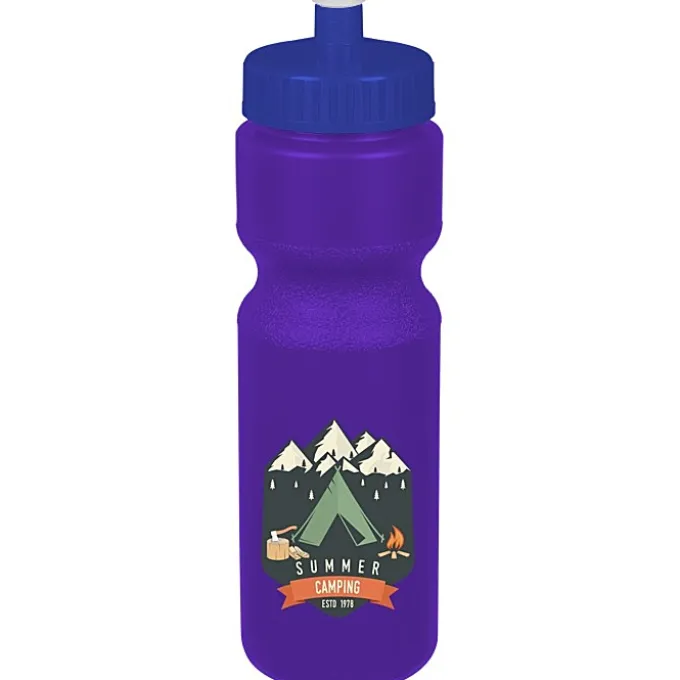 Sport Bottle with Push Pull Lid - 28 oz - Colors - Full Color