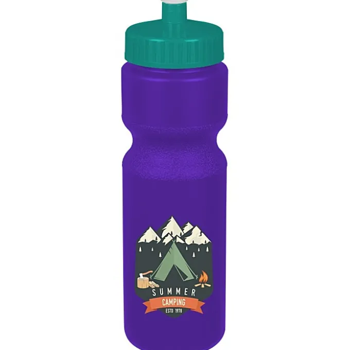 Sport Bottle with Push Pull Lid - 28 oz - Colors - Full Color