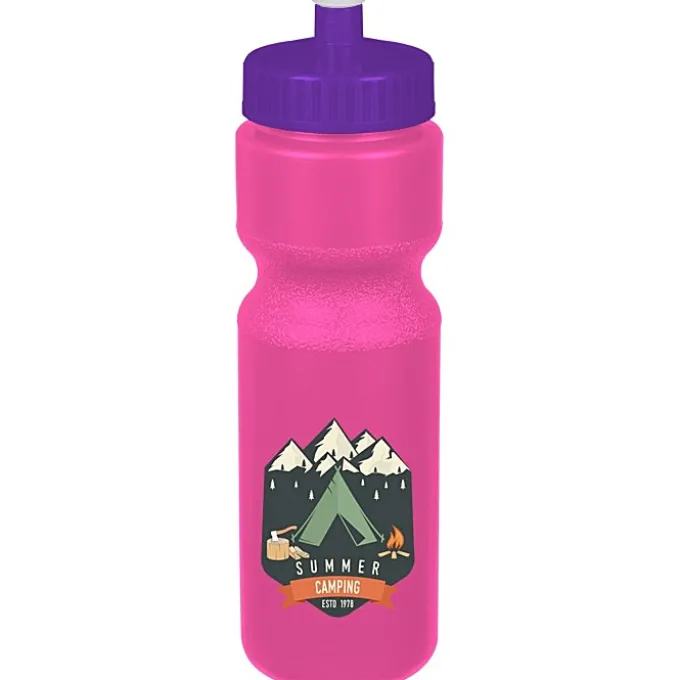 Sport Bottle with Push Pull Lid - 28 oz - Colors - Full Color