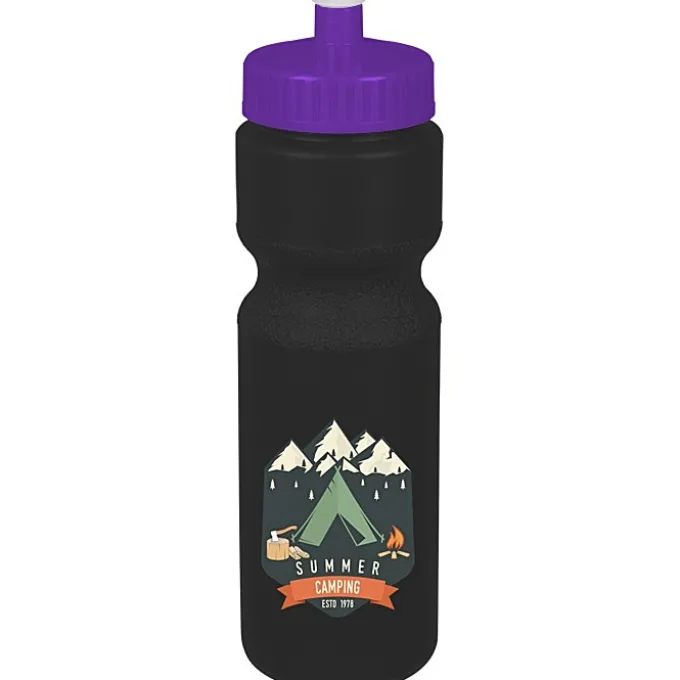 Sport Bottle with Push Pull Lid - 28 oz - Colors - Full Color