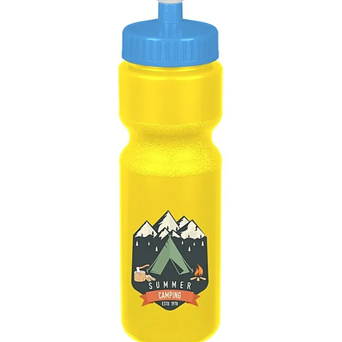 Sport Bottle with Push Pull Lid - 28 oz - Colors - Full Color