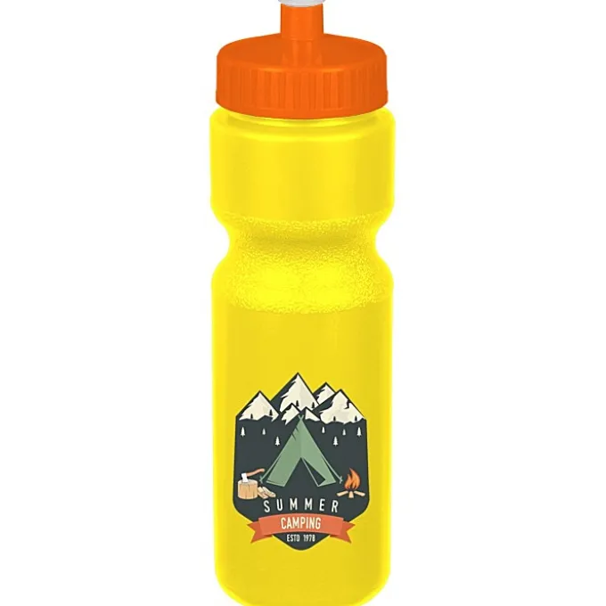 Sport Bottle with Push Pull Lid - 28 oz - Colors - Full Color