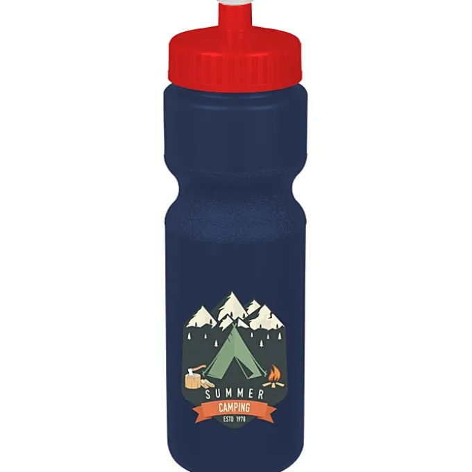 Sport Bottle with Push Pull Lid - 28 oz - Colors - Full Color
