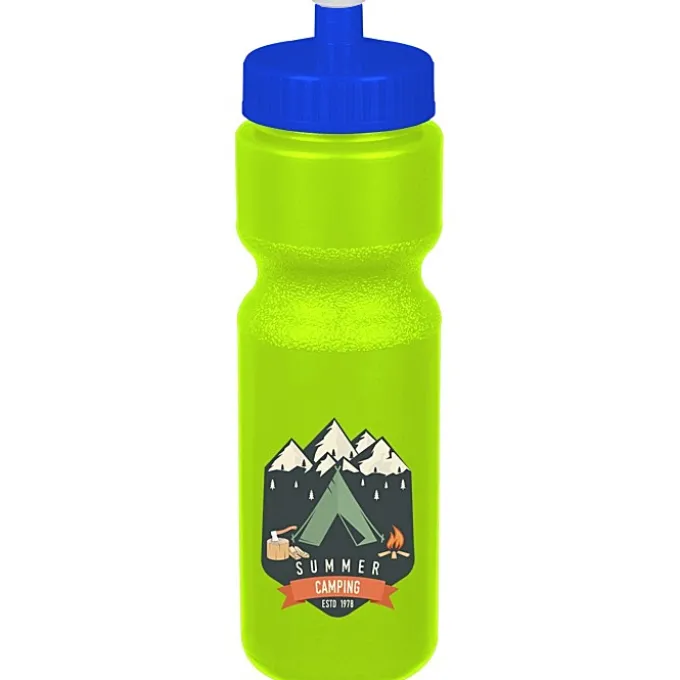 Sport Bottle with Push Pull Lid - 28 oz - Colors - Full Color