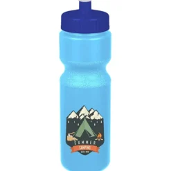 Sport Bottle with Push Pull Lid - 28 oz - Colors - Full Color