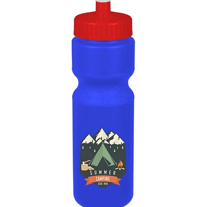Sport Bottle with Push Pull Lid - 28 oz - Colors - Full Color