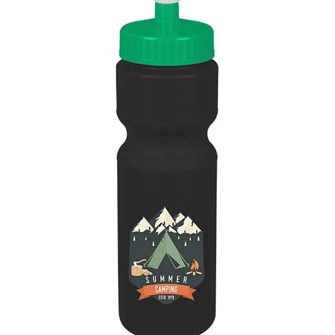 Sport Bottle with Push Pull Lid - 28 oz - Colors - Full Color