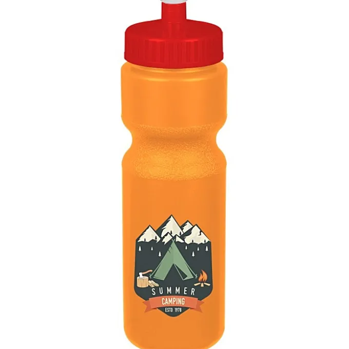 Sport Bottle with Push Pull Lid - 28 oz - Colors - Full Color