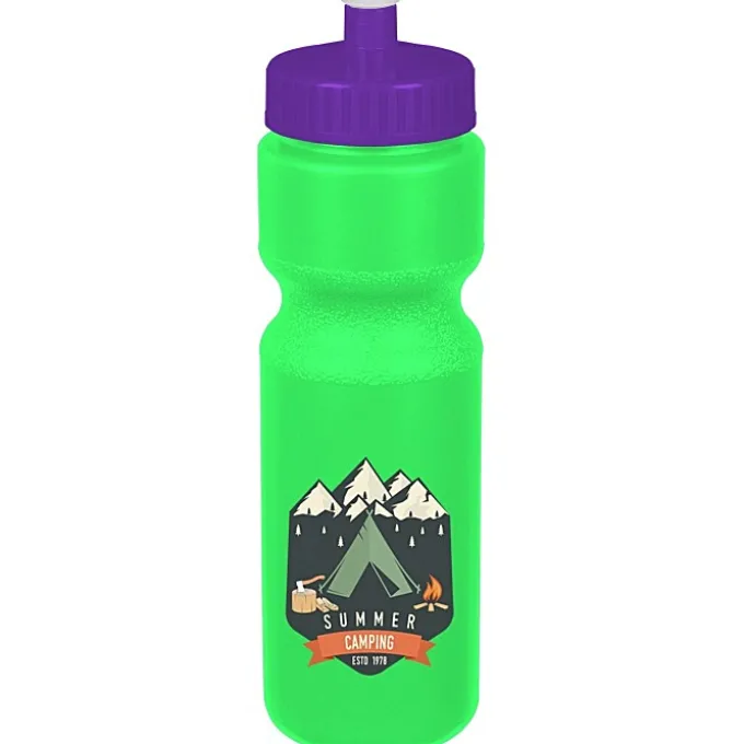 Sport Bottle with Push Pull Lid - 28 oz - Colors - Full Color