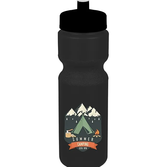 Sport Bottle with Push Pull Lid - 28 oz - Colors - Full Color