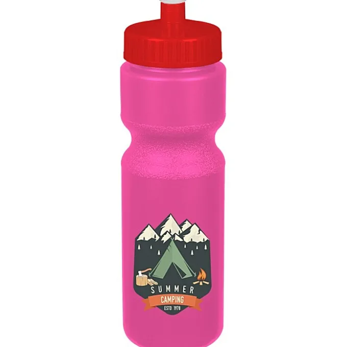 Sport Bottle with Push Pull Lid - 28 oz - Colors - Full Color