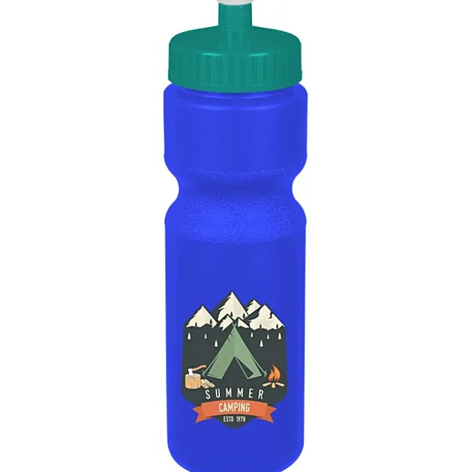 Sport Bottle with Push Pull Lid - 28 oz - Colors - Full Color