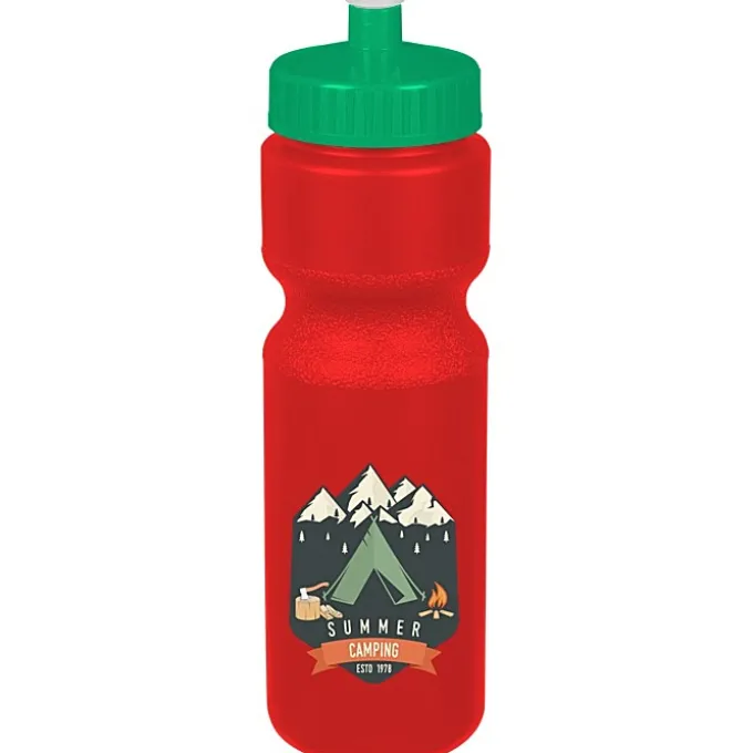 Sport Bottle with Push Pull Lid - 28 oz - Colors - Full Color