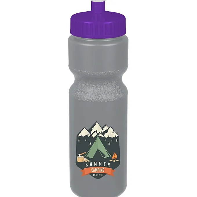 Sport Bottle with Push Pull Lid - 28 oz - Colors - Full Color
