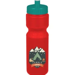 Sport Bottle with Push Pull Lid - 28 oz - Colors - Full Color