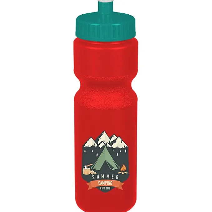 Sport Bottle with Push Pull Lid - 28 oz - Colors - Full Color