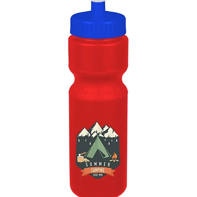 Sport Bottle with Push Pull Lid - 28 oz - Colors - Full Color