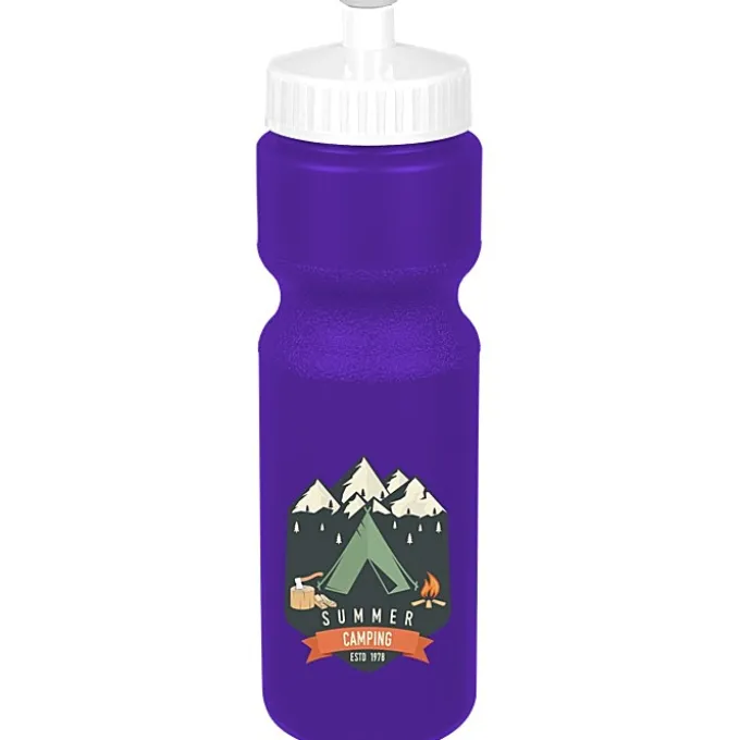 Sport Bottle with Push Pull Lid - 28 oz - Colors - Full Color