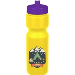 Sport Bottle with Push Pull Lid - 28 oz - Colors - Full Color