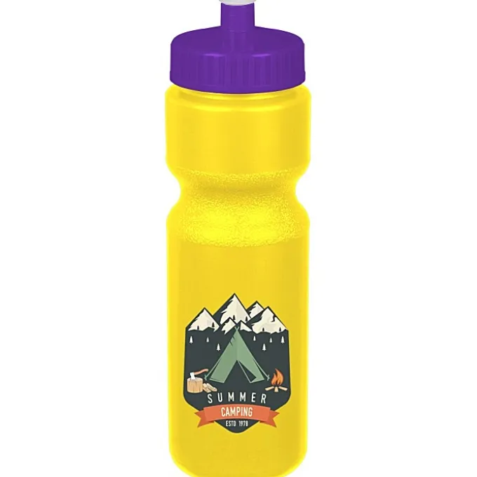 Sport Bottle with Push Pull Lid - 28 oz - Colors - Full Color