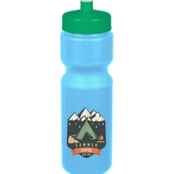 Sport Bottle with Push Pull Lid - 28 oz - Colors - Full Color