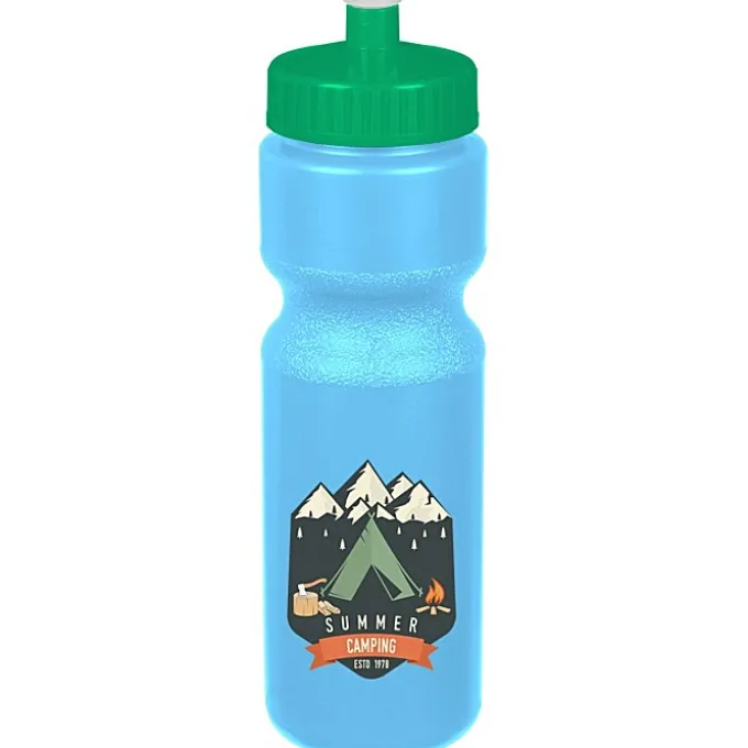 Sport Bottle with Push Pull Lid - 28 oz - Colors - Full Color