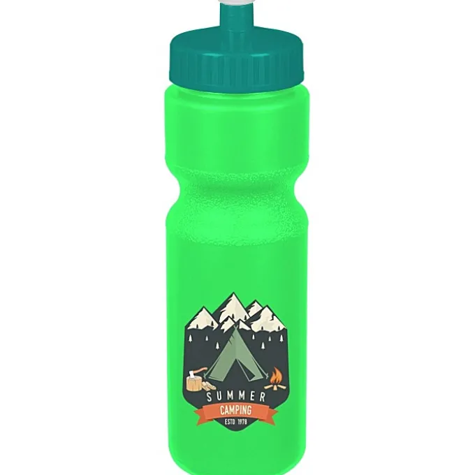 Sport Bottle with Push Pull Lid - 28 oz - Colors - Full Color