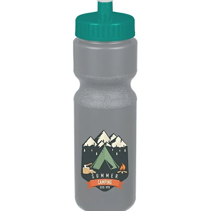 Sport Bottle with Push Pull Lid - 28 oz - Colors - Full Color
