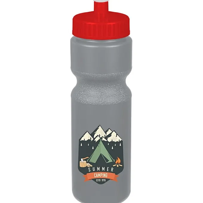 Sport Bottle with Push Pull Lid - 28 oz - Colors - Full Color