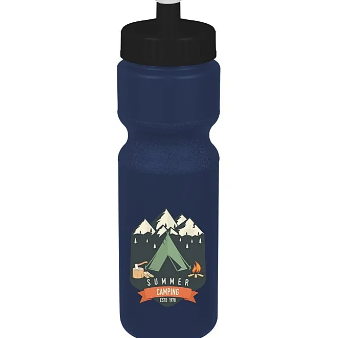 Sport Bottle with Push Pull Lid - 28 oz - Colors - Full Color