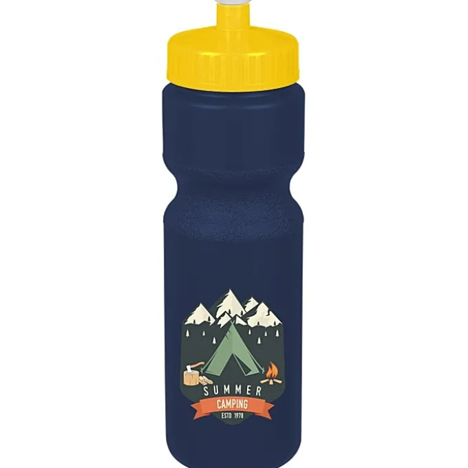 Sport Bottle with Push Pull Lid - 28 oz - Colors - Full Color