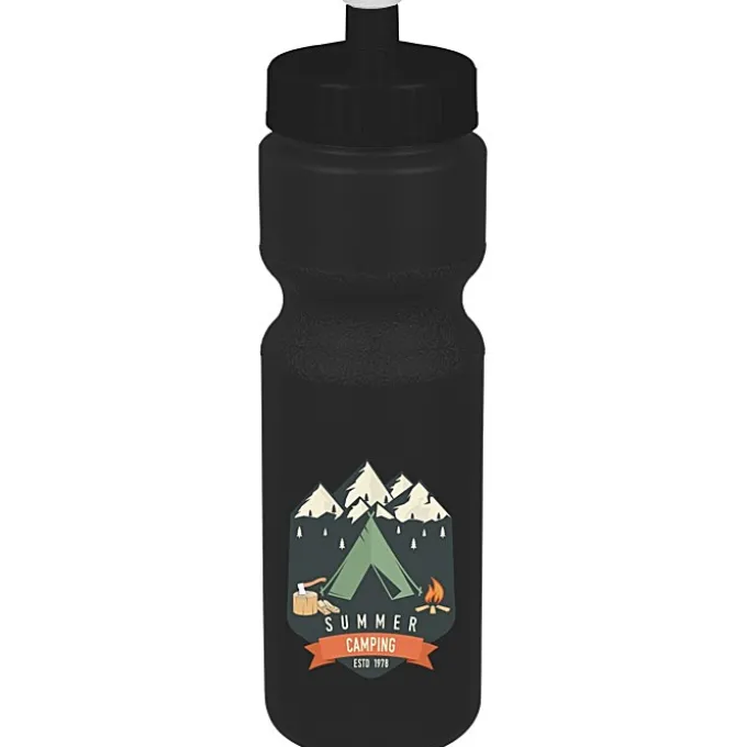 Sport Bottle with Push Pull Lid - 28 oz - Colors - Full Color